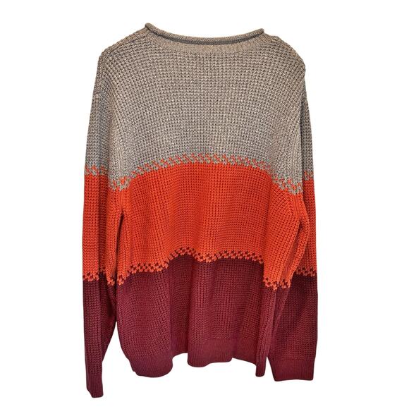 L. L. Bean Tricolor Organic Cotton Textured Pullover Sweater - size XXL - Picture 2 of 5